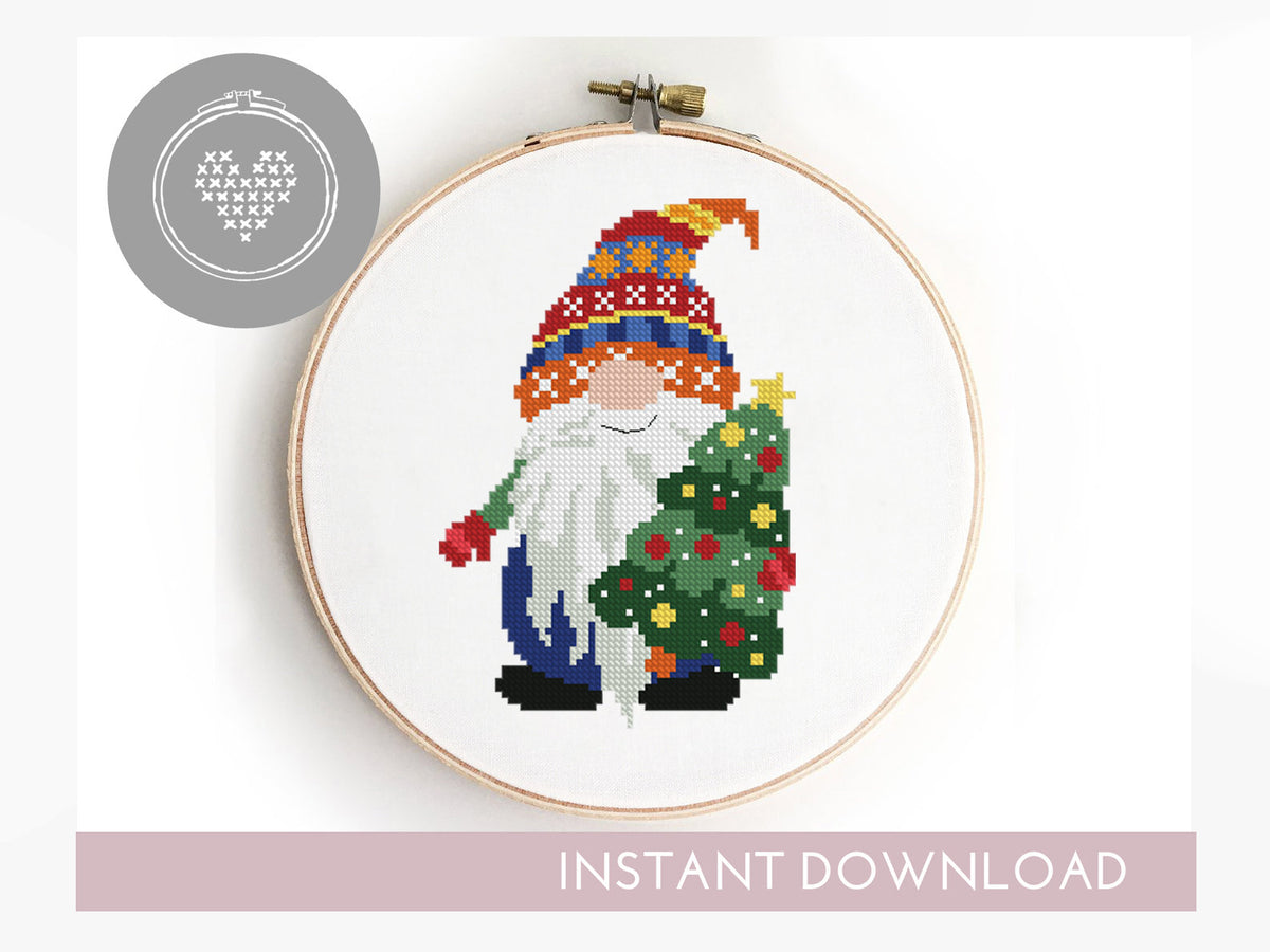 Diy Dimensions Gnome Winter Christmas Counted Cross Stitch