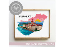 Hungary - Cross Stitch Pattern (Digital Format - PDF)