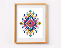 Mexican geometric ornaments set - Cross Stitch Pattern (Digital Format - PDF)