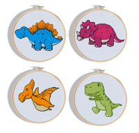 Set of funny dinosaurs - Cross Stitch Pattern (Digital Format - PDF)