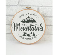 Mountains are calling and i must go- Cross Stitch Pattern (Digital Format - PDF)