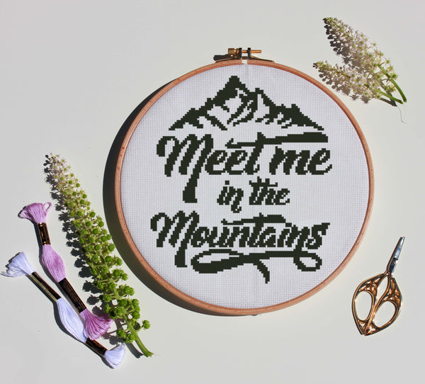 Meet me in the mountains - Cross Stitch Pattern (Digital Format - PDF)