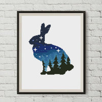 Starry rabbit - Cross Stitch Pattern (Digital Format - PDF)