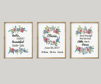Floral nursery set - Cross Stitch Pattern (Digital Format - PDF)