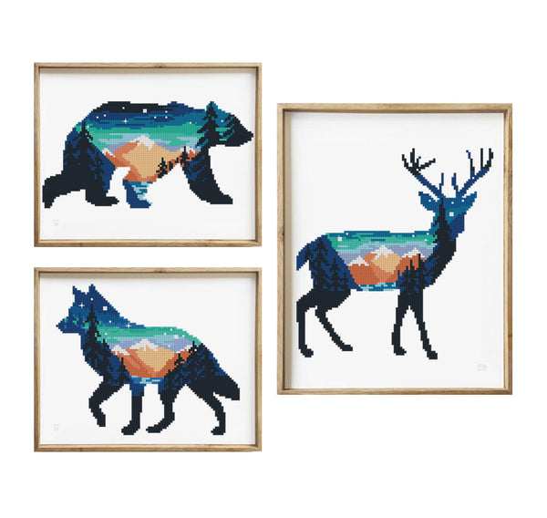 Animals set - Cross Stitch Pattern (Digital Format - PDF)