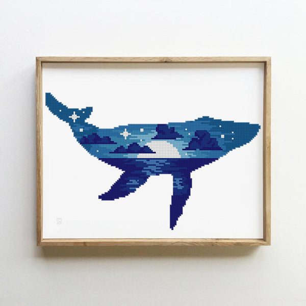 Whale - Cross Stitch Pattern (Digital Format - PDF)