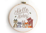 Hello baby - Cross Stitch Pattern (Digital Format - PDF)