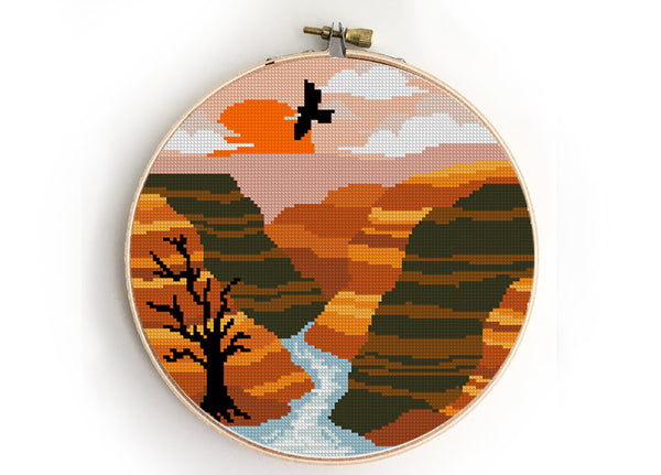 Grand Canyon national park - Cross Stitch Pattern (Digital Format - PDF)