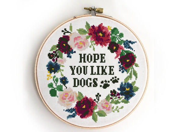 Hope you like dogs - Cross Stitch Pattern (Digital Format - PDF)