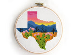Texas state - Cross Stitch Pattern (Digital Format - PDF)