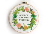 Soup of the day Tequila  - Cross Stitch Pattern (Digital Format - PDF)