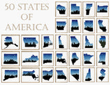 50 States of America - Cross Stitch Patterns (Digital Format - PDF)