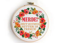 Merde! - Cross Stitch Pattern (Digital Format - PDF)