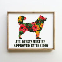 All guests must be approved by the dog  - Cross Stitch Pattern (Digital Format - PDF)