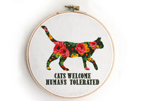 Cats welcome humans tolerated - Cross Stitch Pattern (Digital Format - PDF)