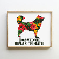Dogs welcome humans tolerated - Cross Stitch Pattern (Digital Format - PDF)