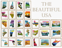 Set of 50 patterns The Beautiful USA - Cross Stitch Pattern (Digital Format - PDF)