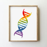 Rainbow DNA - Cross Stitch Pattern (Digital Format - PDF)