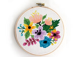 Set of 4 Floral bouquet - Cross Stitch Pattern (Digital Format - PDF)