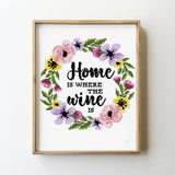 Home is where the wine is - Cross Stitch Pattern (Digital Format - PDF)