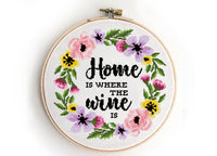 Home is where the wine is - Cross Stitch Pattern (Digital Format - PDF)