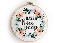 Have a nice poop  - Cross Stitch Pattern (Digital Format - PDF)