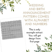 Wedding calendar - Cross Stitch Pattern (Digital Format - PDF)