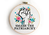 Smash the patriarchy - Cross Stitch Pattern (Digital Format - PDF)