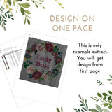 Sunflowers wreath -Cross Stitch Pattern (Digital Format - PDF)