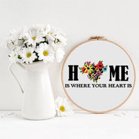 Home is where the heart is - Cross Stitch Pattern (Digital Format - PDF)