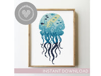 Jellyfish - Cross Stitch Pattern (Digital Format - PDF)