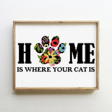 Home is where your cat is - Cross Stitch Pattern (Digital Format - PDF)