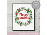 Merry Christmas - Cross Stitch Pattern (Digital Format - PDF)