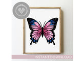 Set of 4 butterflies - Cross Stitch Pattern (Digital Format - PDF)