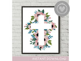 Floral cross - Cross Stitch Pattern (Digital Format - PDF)