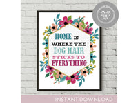 Home is where the dog hair sticks to everything - Cross Stitch Pattern (Digital Format - PDF)
