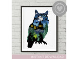 Halloween owl - Cross Stitch Pattern (Digital Format - PDF)