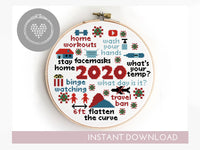 Quarantine Christmas 2020 - Cross Stitch Pattern (Digital Format - PDF)