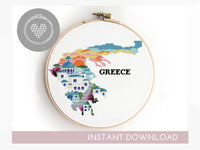 Greece - Cross Stitch Pattern (Digital Format - PDF)