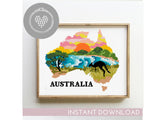 Australia - Cross Stitch Pattern (Digital Format - PDF)