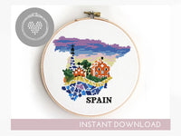 Spain - Cross Stitch Pattern (Digital Format - PDF)